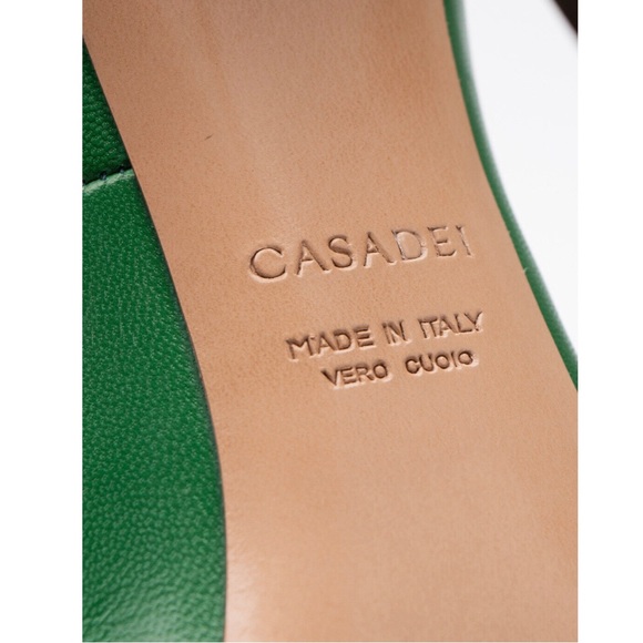NEW CASADEI Leather Court Shoes US6.5 UK3.5 EU36.5 Blade Heel Made in Italy - Picture 5 of 7